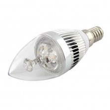 6-Pack Super Energy Saving LED Candle Bulb Light Lamp, E14-3W-270LM-Silver-Sharp-Warm White